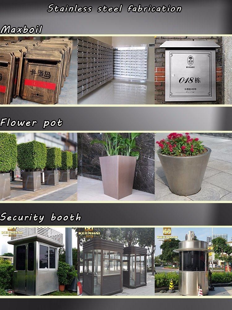 Outdoor Stainless Steel Garden Planter Box Rectangular Flower Pot