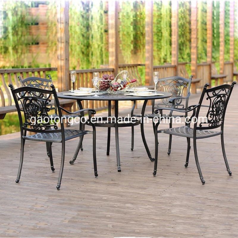 Outdoor Patio Sofa Set Metal Material Cast Aluminum Garden Sofa for 7 Star Hotel Outdoor