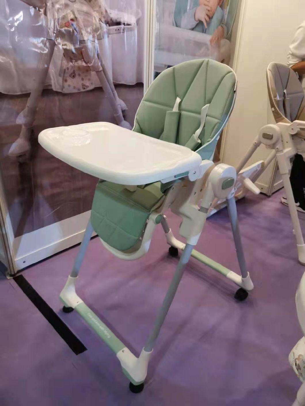 Modern Wooden Design Foldable Girl Boy Baby High Chair Footrest