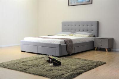 Huayang Morden European Designs Double Storage Bed King Queen Size Bed with Storage