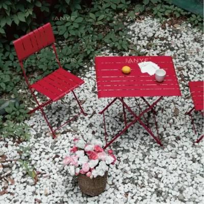 Outide Waterroof Garden Furniture Set Lawn Casual Dining Table and Folding Portable Outdoor Chair