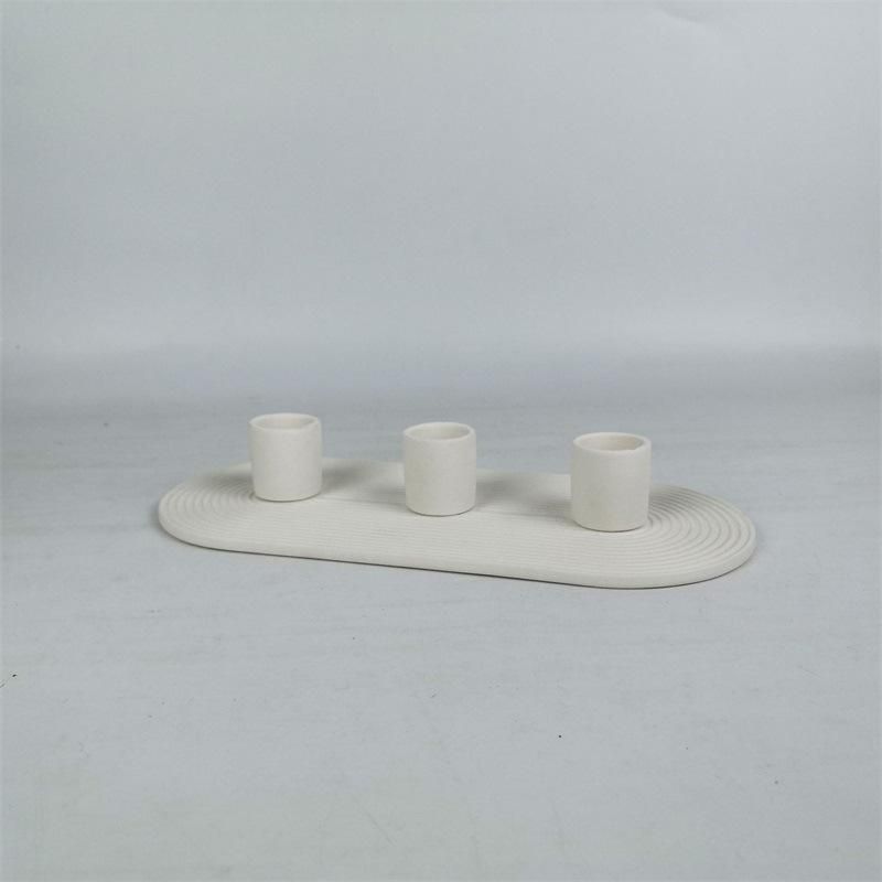 Northern European Minimalist Creative Ceramic Candlestick Candle Candlestick Household Ceramic Ornaments Wedding Props