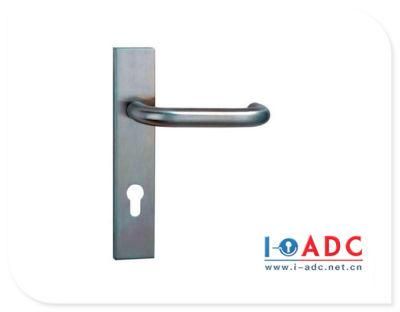 304 Stainless Steel Hollow Door Handle on Plate / Main Door Mortise Cylinder Lever Trim Handle