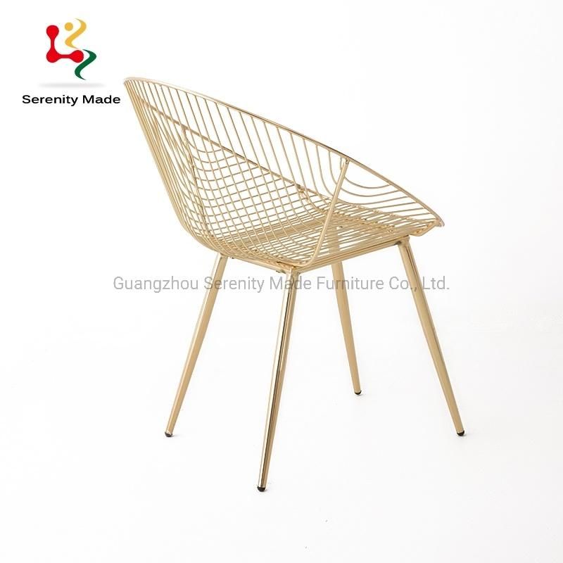 Industrial Event Party Hire Metal Frame Round Back Dining Chair