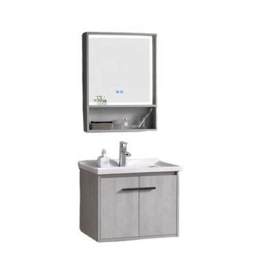 Modern Wall Hung Single Basin Storage Cabinet European Cabinets Bathroom Products Mirrored Vanity