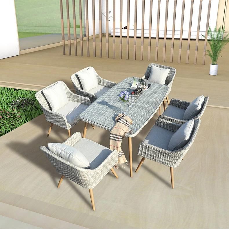 Professional Supplier Garden Rattan Furniture Set Wicker Outdoor Dining Tables and Chairs Sets