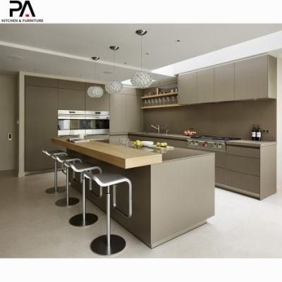 European L-Shaped and Island Perfect Combination Modern Lacquer Kitchen Cabinets