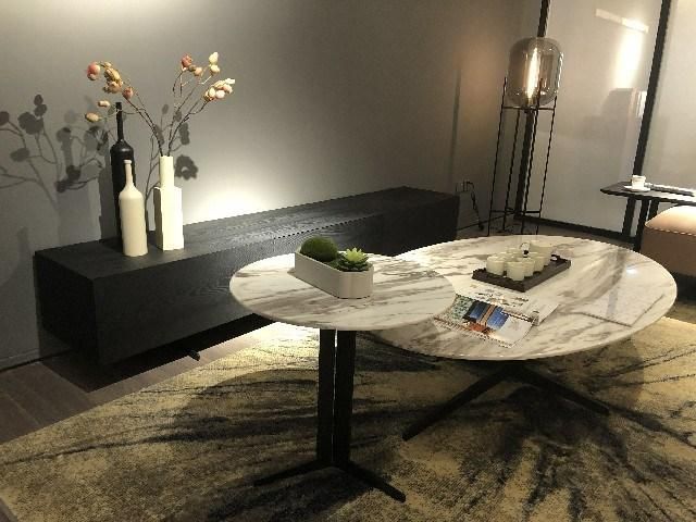 European Style Furniture MDF Luxury Coffee Marble Table with TV Stand