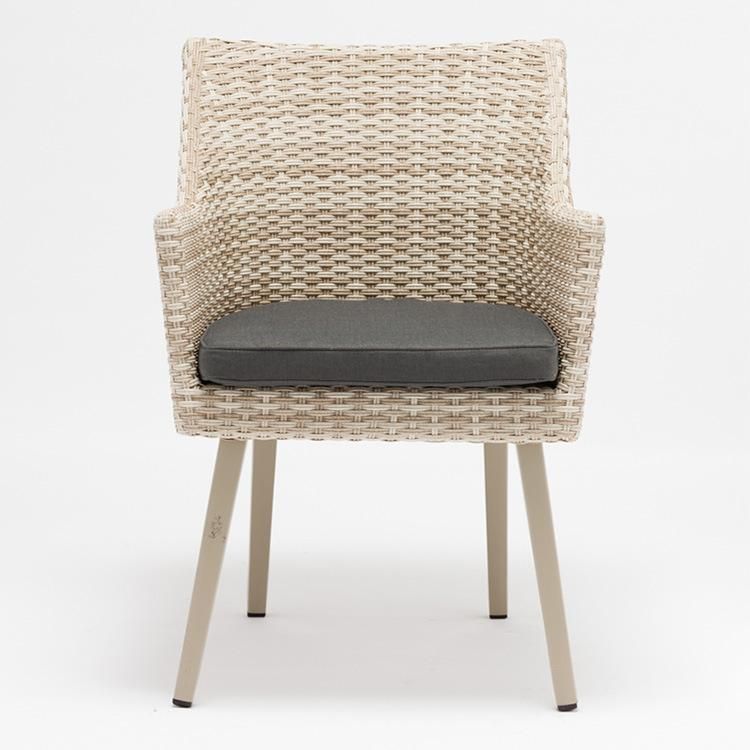 Aluminum Bamboo Garden Rattan Chair, French Metal Cafe Chair