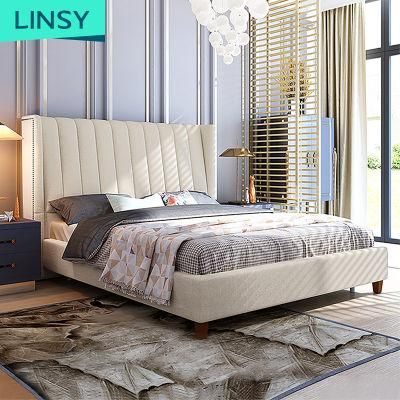 Linsy European Flat Home Furniture King Double Bed Rax2a