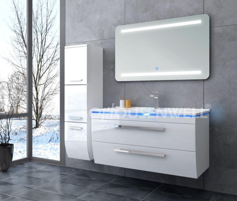 Wall Hung Bathroom Vanity Unit European Style Wood Bathroom Cabinet with Drawers