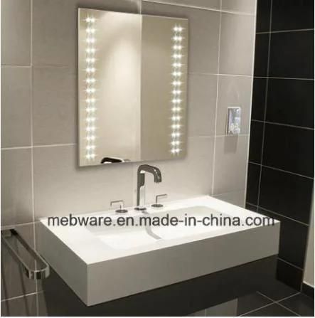 Square Modern LED Illuminated Bathroom Sliver Mirror