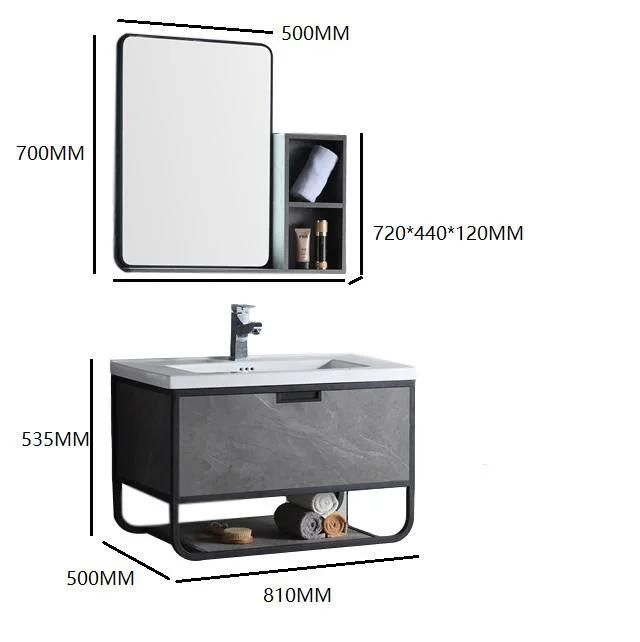 European Style Hot Sale Wall Mounting Design Ceramic Countertop Vanity Bathroom Cabinet High Gloss Bathroom Vanity