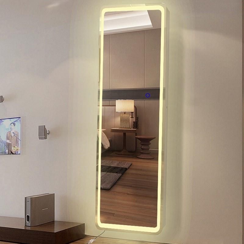 European-Style LED Light Ultra-Clear Floor Mirror, Dressing Mirror Cabinet, Floor Smart Mirror, Full-Length Mirror