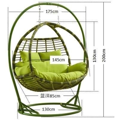 Home Live Room Cane Furniture Garden PE Rattan Hanging Chair Casual Outdoor Wicker Single Swing Chair