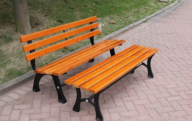 Public Park Seat Iron Leg Garden Bench
