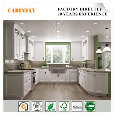 American Framed White Shaker Style Cabinet Kitchen Furniture