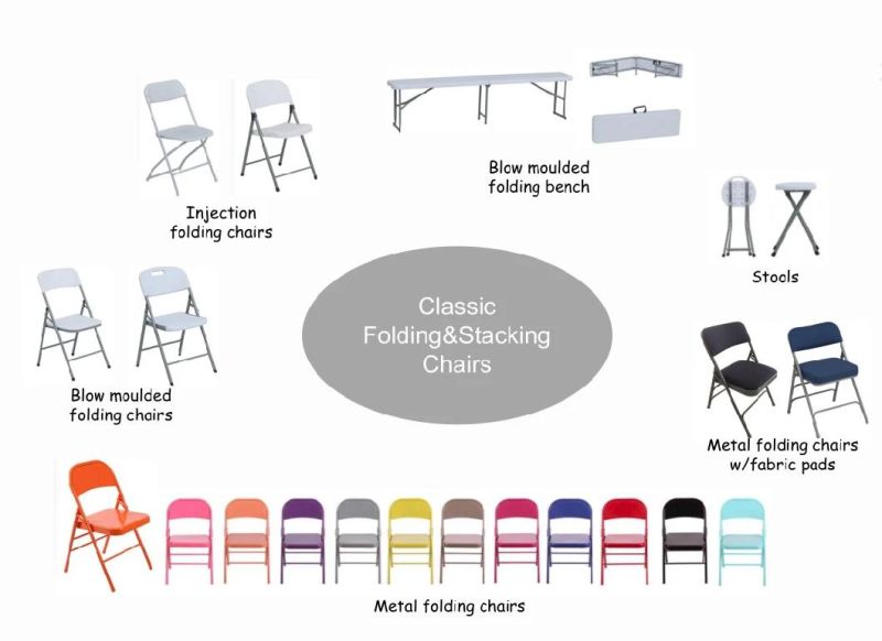 Event Wedding Banquet Chair Modern Outdoor Folding Plastic Garden Chairs