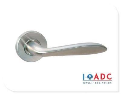 Complete Set of Dual Finish Stainless Steel Round Rosette Room Main Entrance Wooden Door Handle