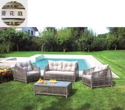 European Rattan / Wicker Sofa Furniture Garden Furniture Combination Set with Cushion