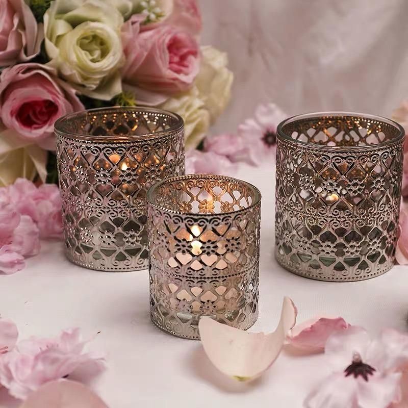 European Style Decorative Glass Candle Holder