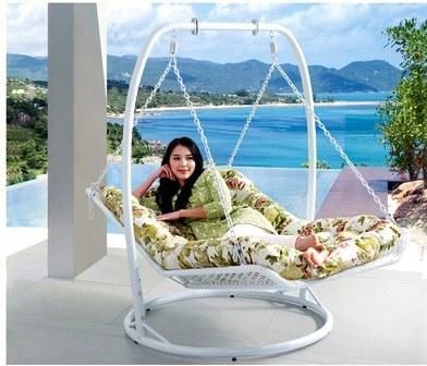 Home Live Room Cane Furniture Garden PE Rattan Hanging Chair Casual Outdoor Wicker Single Swing Chair