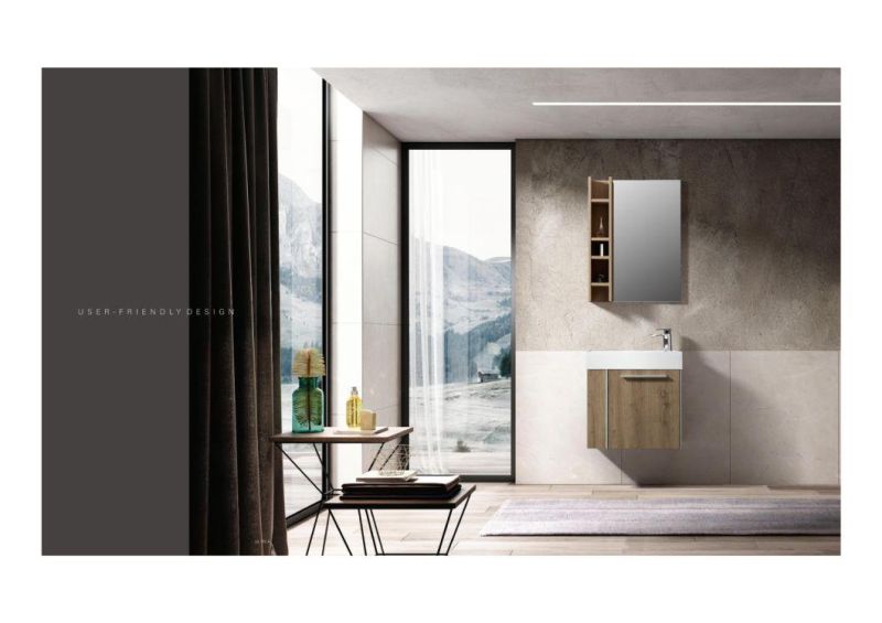 Wholesale Samll Corner European MDF Wall Mounted Bathroom Vanity Bagno-600