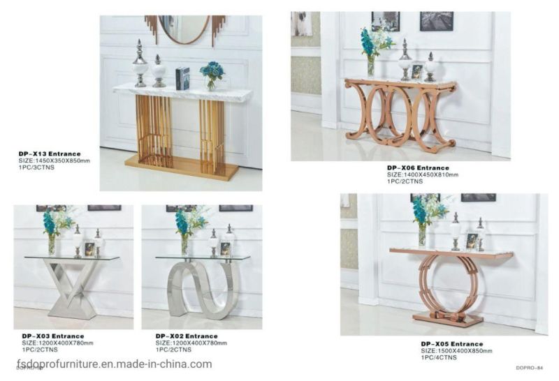 European Style Circular Marble Console Table