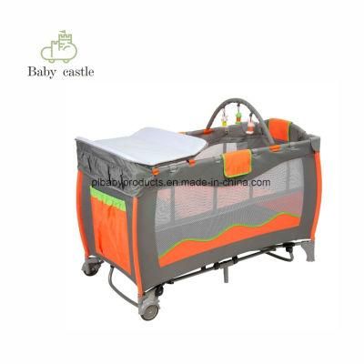 European Style Full Function Baby Rocking Playpen Baby Crib with Colorful Design
