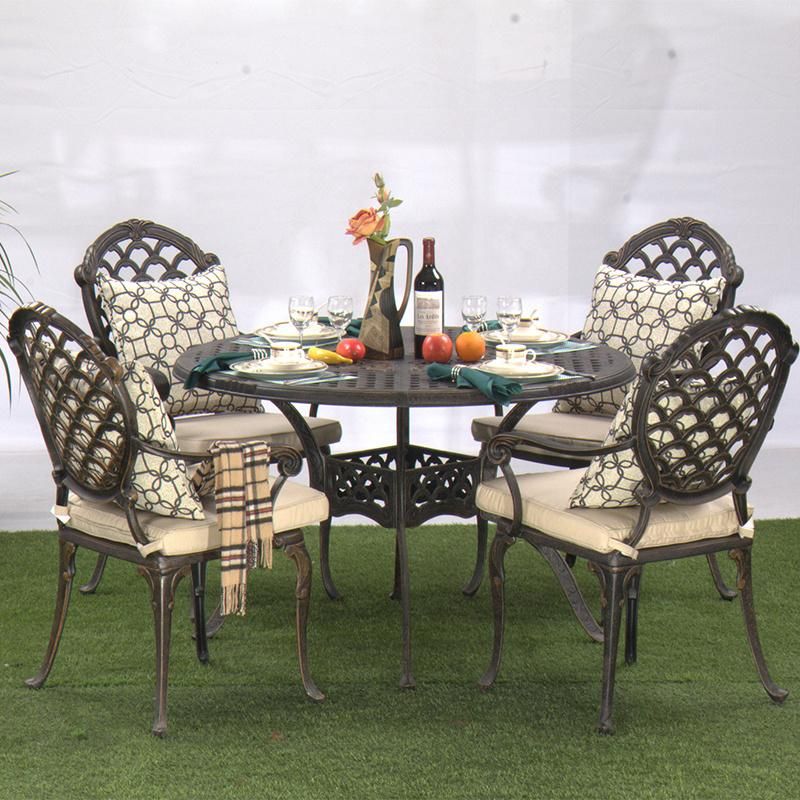 Outdoor Patio Dining Set of 5 Metal Furniture Set