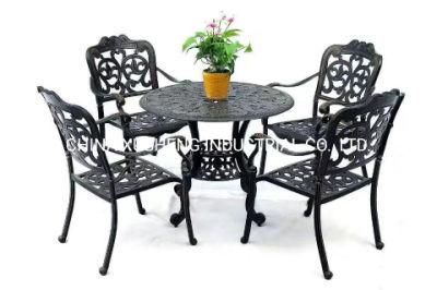 Outdoor Furniture Aluminum Powder Coated Garden European Table and Chair Set