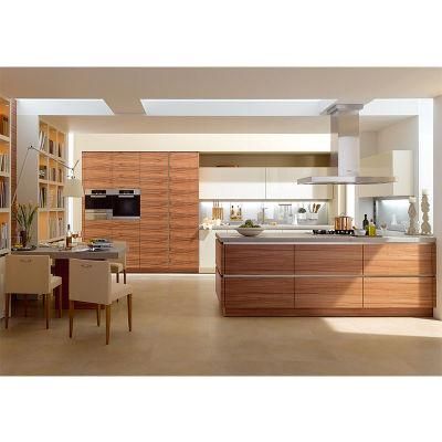 Fashion Shaker Door Style Wooden Modular Kitchen Furniture Cabinet with Farmhouse Sink