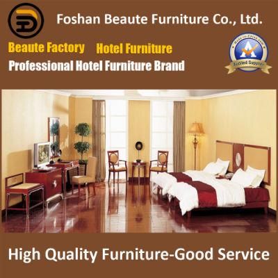 Chinese Manufacture Factory Wood Queen Size Hotel Bedroom Furniture (GLB-001)