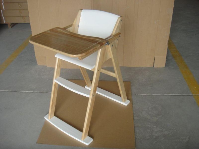 Solid Wood or Plastic Baby High Chair Hi Chair Home Dining Chair Manufacturer Foldable Wooden Preschool Infancy Baby High Chair