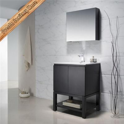 Simple European Style Grey Painting Bathroom Cabinets