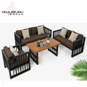 Nordic Wrought Iron Sofa Furniture Set with Coffee Table