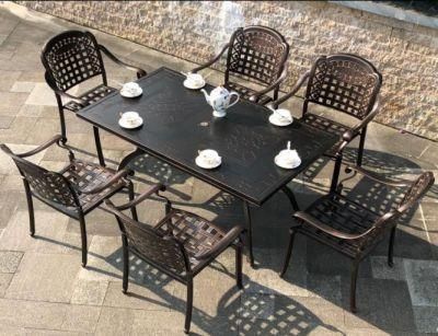 High Quality Chair and Table Die Cast Metal Tables Die Casting Furniture Set Outdoor Aluminum Table Outdoor Furniture