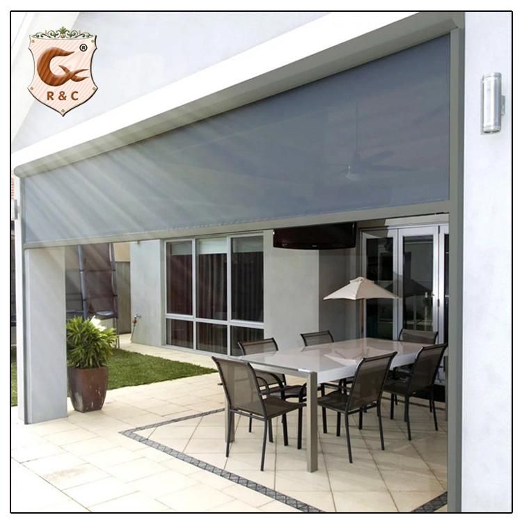 Electric Blackout Roller Shade European Outdoor Windproof Roller Blind Smart Automatic Zip Blind
