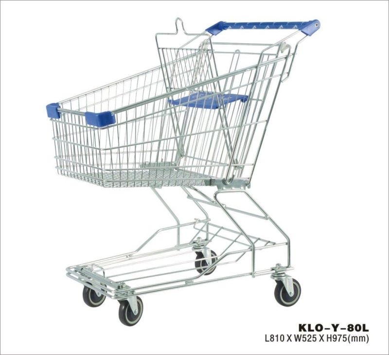 European American Asian Style Shopping Trolley Supermarket Shopping Trolley Cart