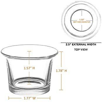 Letine Clear Glass Tealight Candle Holder Clear Candle Holder for Wedding Propose Parties Holiday and Room/Bathroom/ Bedroom/Home Decor