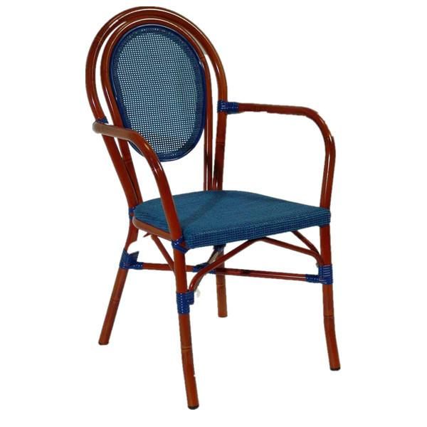Special Color for Italian Market Stackable Beige Fabric Wicker Chair