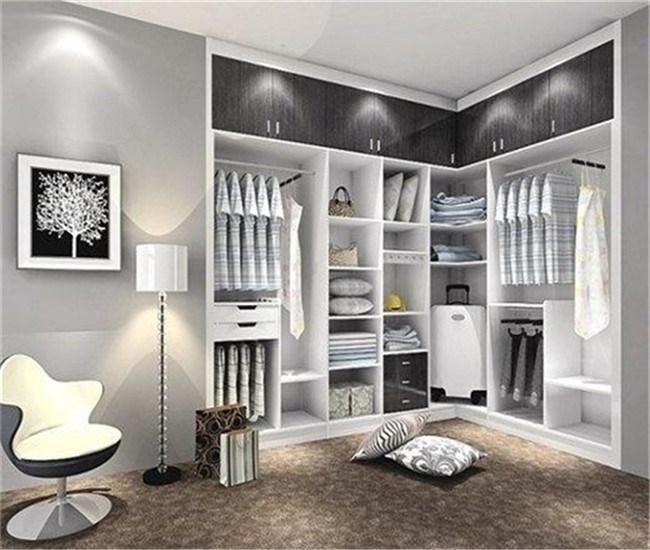 European Style White Customized Built in Wardrobes