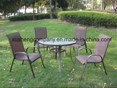 Modern Leisure Garden Dining Table and Chair Steel Outdoor Furniture
