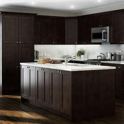 All Wood Solid Customized Grey White Espresso Kitchen Sink Cabinet