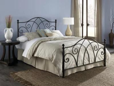 North America American-Style European-Style Simple Pastoral High-End Environmental Protection Benzaldehyde-Free Double Wrought Iron Bed