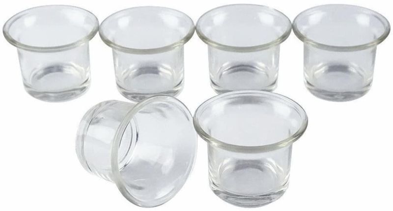 Letine Clear Glass Tealight Candle Holder Clear Candle Holder for Wedding Propose Parties Holiday and Room/Bathroom/ Bedroom/Home Decor