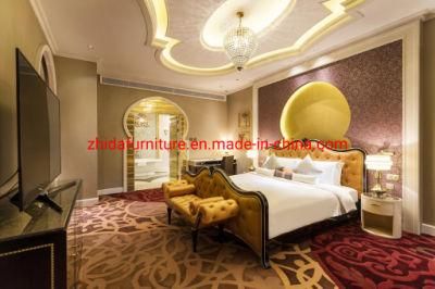 Classic Luxury European Style Hotel Standard Apartment Villa Furniture Living Room Bedroom Furniture Wooden King Size Bed