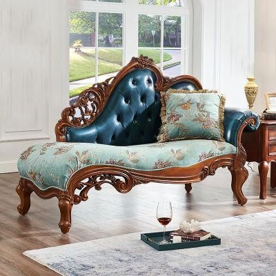 Living Room Furniture Antique Leather Chaise Lounge Sofa Chairs in Optional Furnitures Color