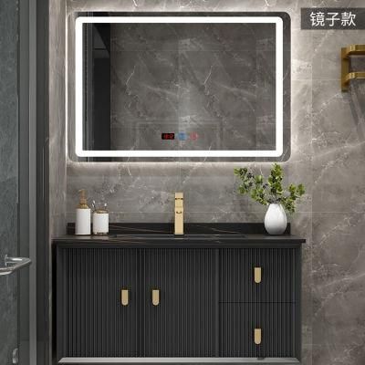 European Market Design Home Hotel Apartment Bathroom Sink Cabinet Plywood Wooden Wall Hung Bathroom Vanity Furniture with Mirror