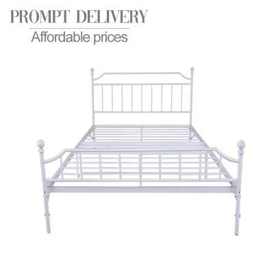 Wholesale Natural White Single Metal Bedstead